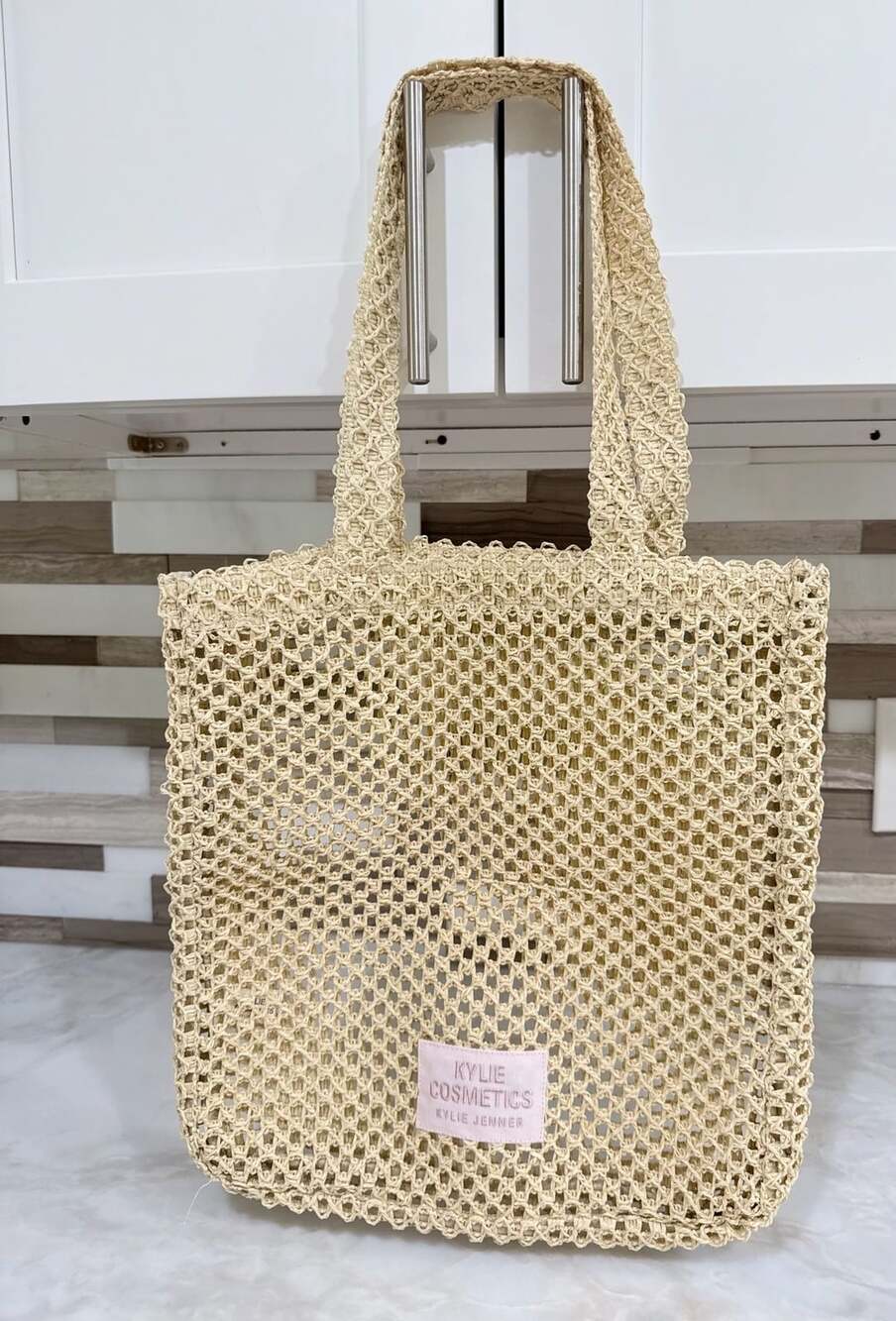 Kylie Cosmetics Raffia Crochet Tote Bag